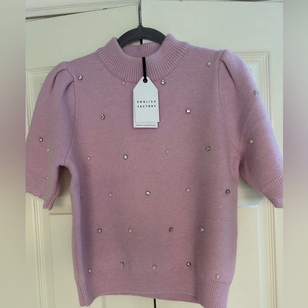 English Factory Lilac Knit Sweater from Impeccable Pig Boutique